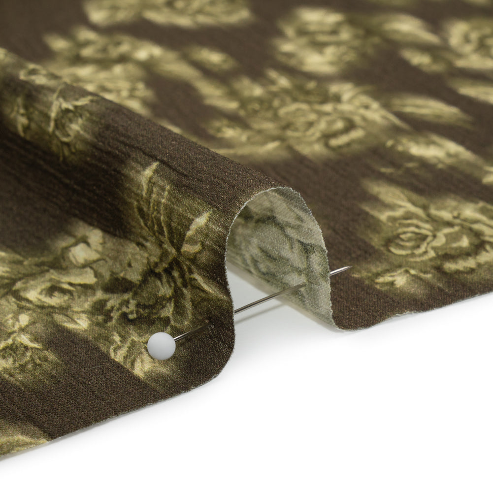 Mood Exclusive Olive Fragrant Feelings Crinkled Gauzy Viscose Crepe Folded Mood Exclusive Olive Fragrant Feelings Crinkled Gauzy Viscose Crepe Folded