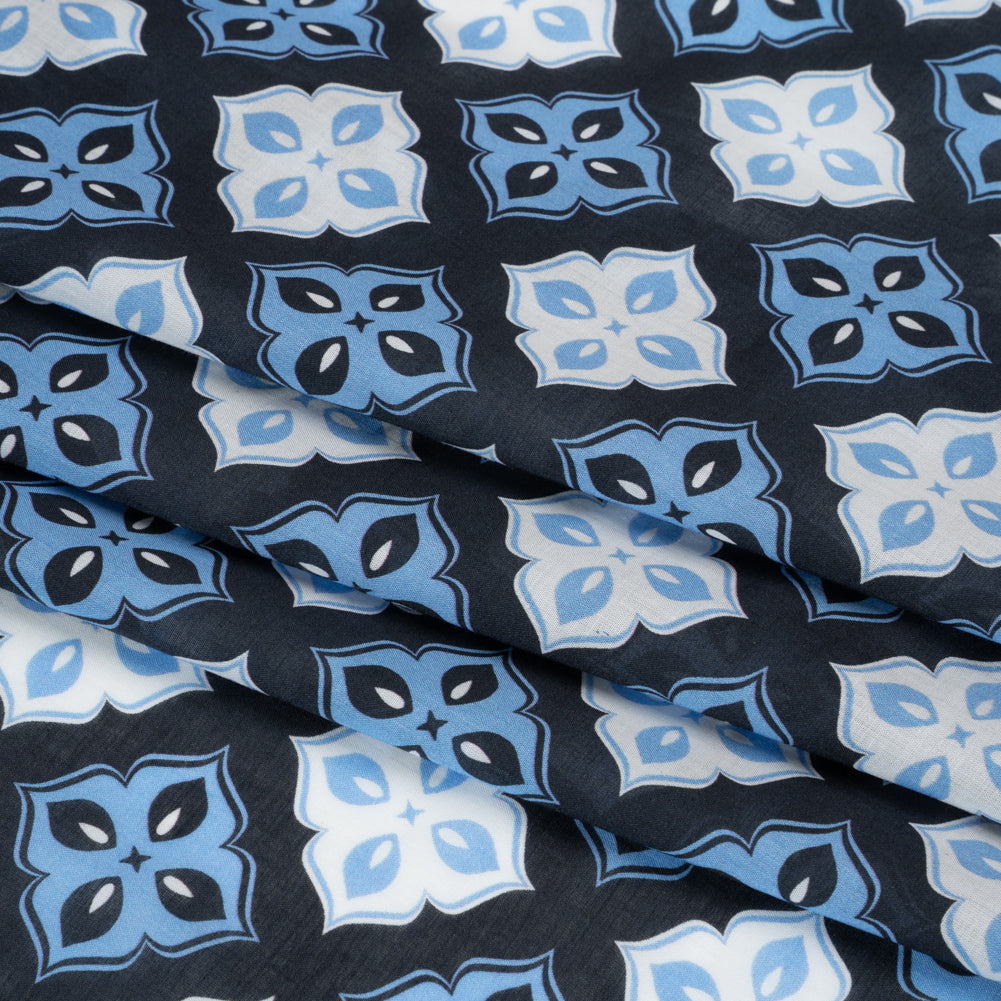 Mood Exclusive Blue Clover Lover Cotton Voile Folded Mood Exclusive Blue Clover Lover Cotton Voile Folded