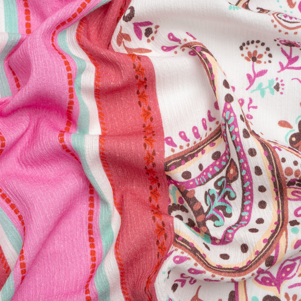 Mood Exclusive Pink Whimsical Wardrobe Slubbed Gauzy Cotton Woven Panel Mood Exclusive Pink Whimsical Wardrobe Slubbed Gauzy Cotton Woven Panel