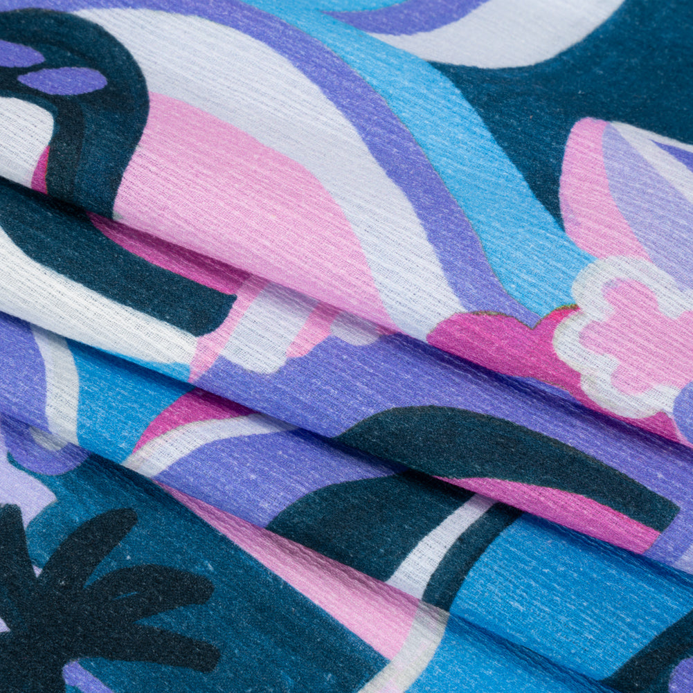 Mood Exclusive Purple Mid Mod Mushroom Slubbed Gauzy Cotton Woven Folded Mood Exclusive Purple Mid Mod Mushroom Slubbed Gauzy Cotton Woven Folded