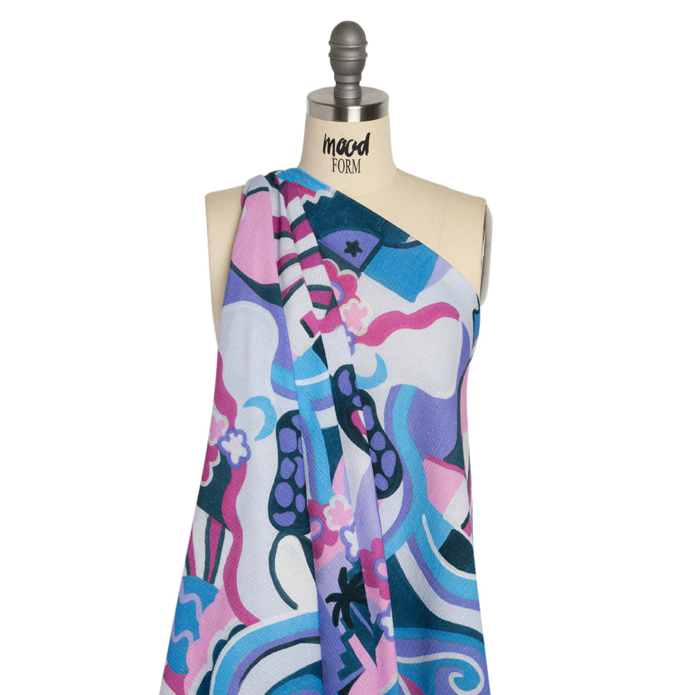 Mood Exclusive Purple Mid Mod Mushroom Slubbed Gauzy Cotton Woven Drape Mood Exclusive Purple Mid Mod Mushroom Slubbed Gauzy Cotton Woven Drape