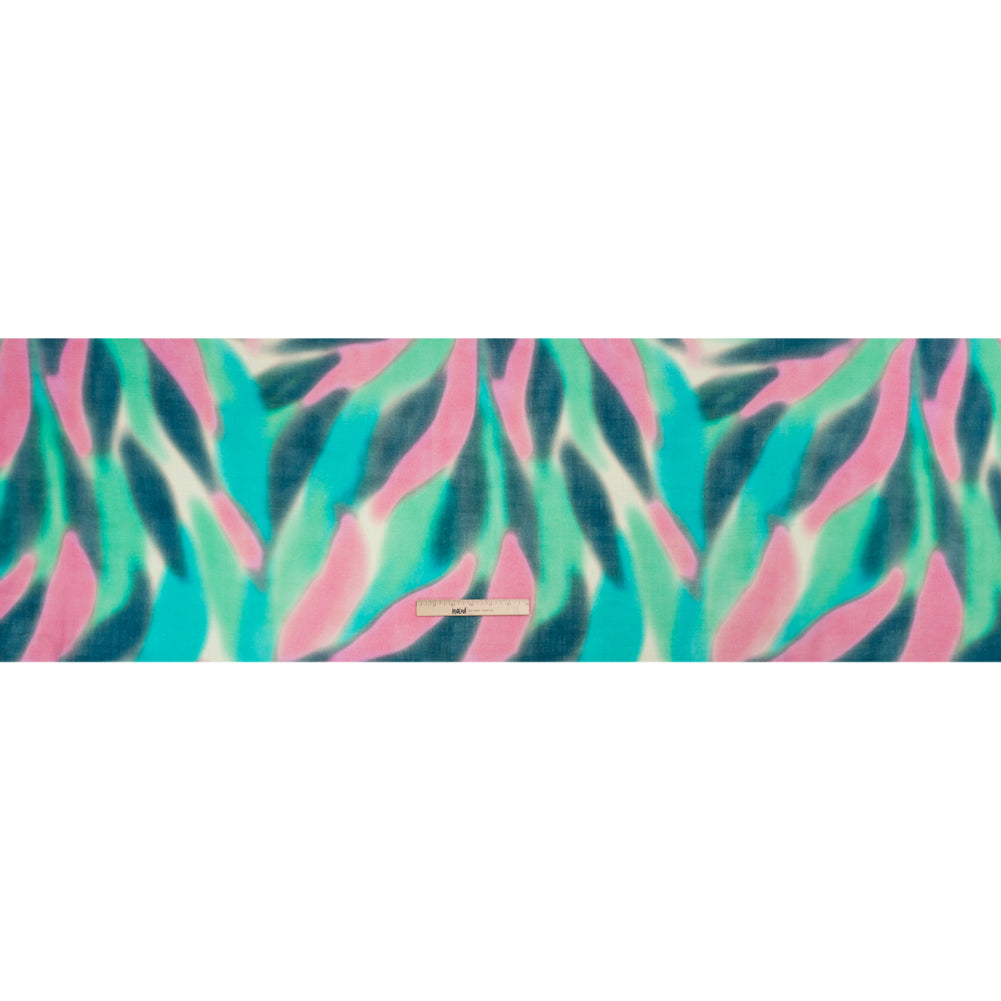 Slubbed Gauzy Cotton Woven Print - Green, Pink and Blue Hazy Abstract - Mood Exclusive Scattered Sunlight Full Slubbed Gauzy Cotton Woven Print - Green, Pink and Blue Hazy Abstract - Mood Exclusive Scattered Sunlight Full