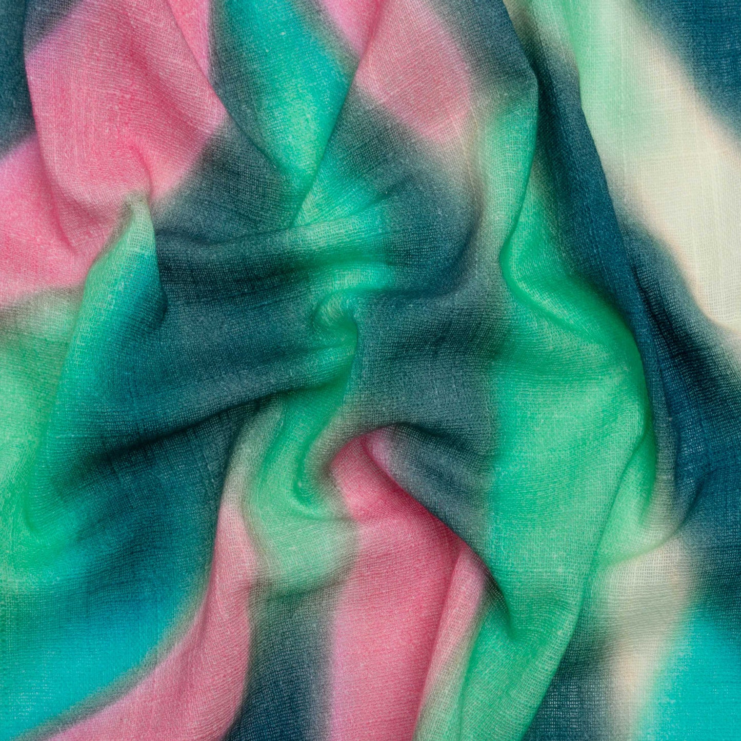 Slubbed Gauzy Cotton Woven Print - Green, Pink and Blue Hazy Abstract - Mood Exclusive Scattered Sunlight Slubbed Gauzy Cotton Woven Print - Green, Pink and Blue Hazy Abstract - Mood Exclusive Scattered Sunlight