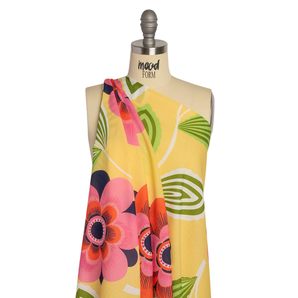 Mood Exclusive Yellow Coconut Breeze Cotton Crepe Drape Mood Exclusive Yellow Coconut Breeze Cotton Crepe Drape