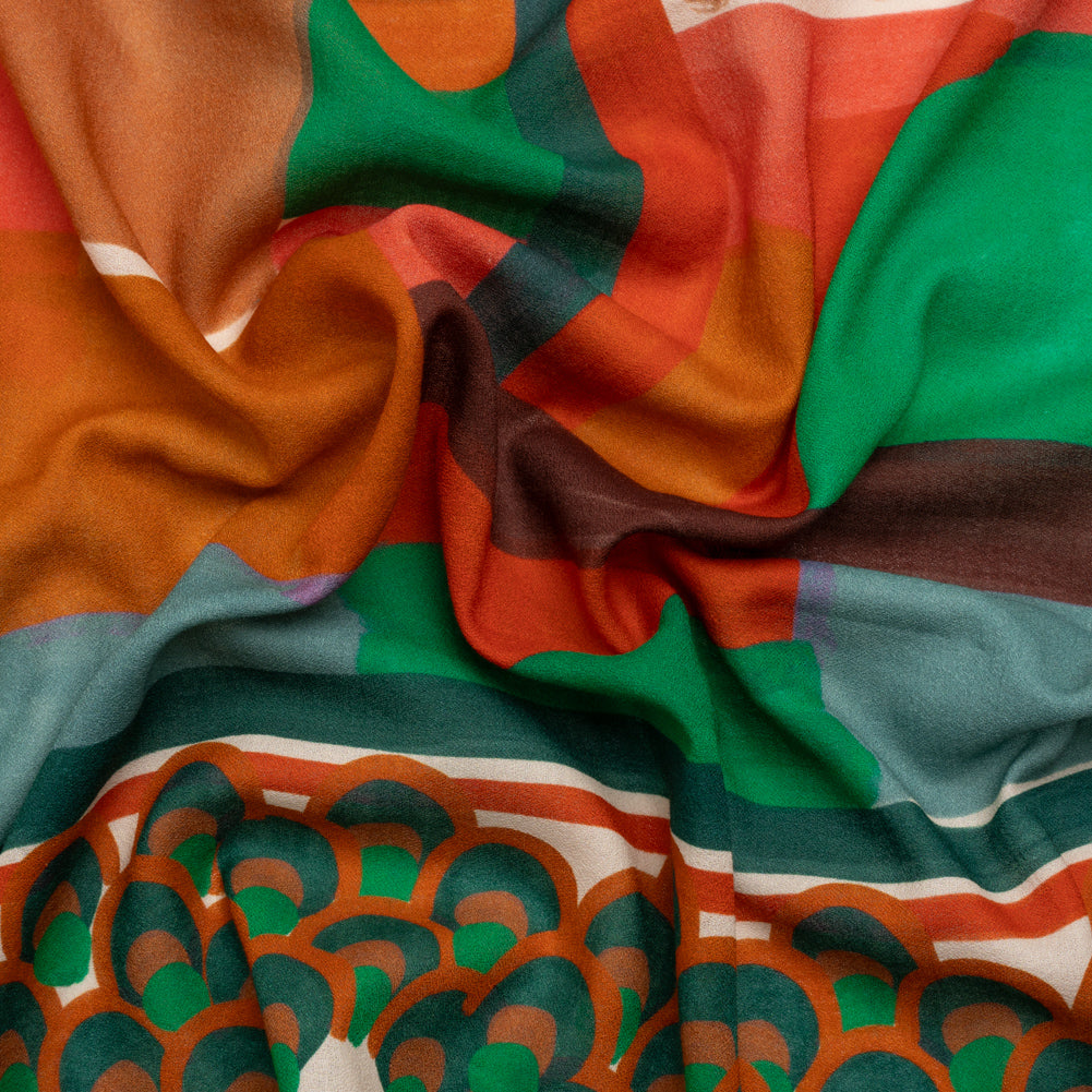 Mood Exclusive Earth Building Blocks Cotton Crepe Panel Mood Exclusive Earth Building Blocks Cotton Crepe Panel