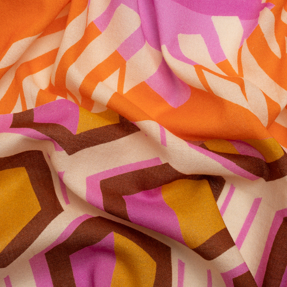 Mood Exclusive Orange Itsy Bitsy Sewist Cotton Crepe Panel Mood Exclusive Orange Itsy Bitsy Sewist Cotton Crepe Panel