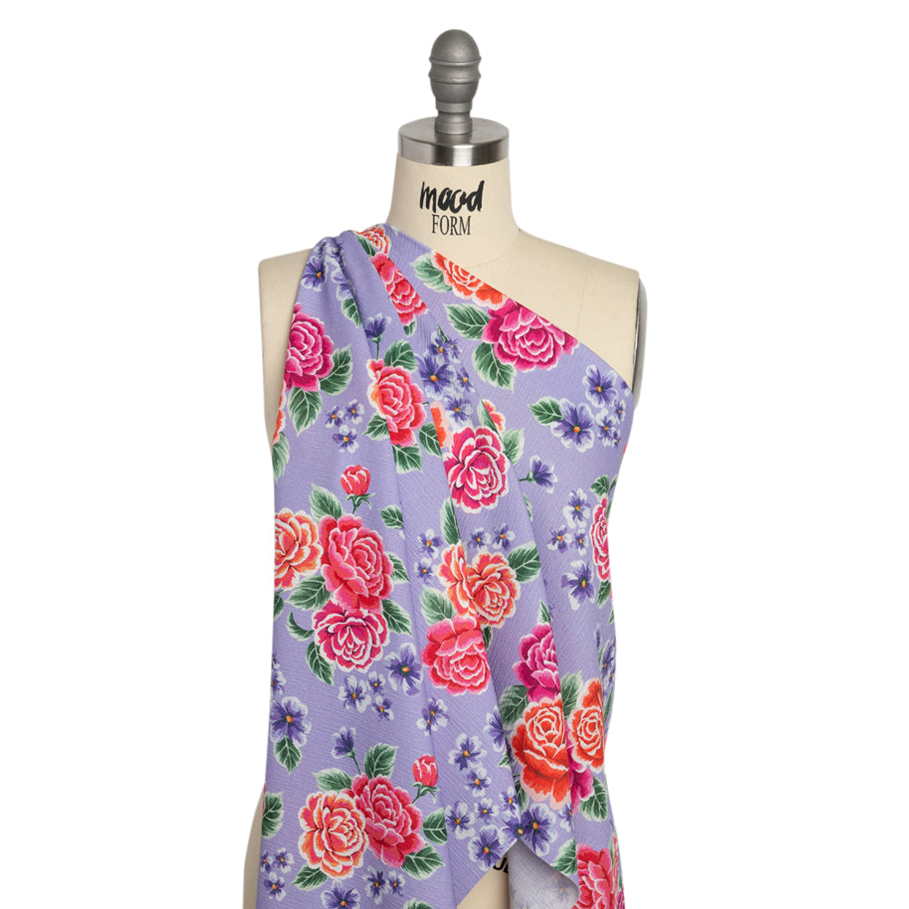 Mood Exclusive Lilac Bountiful Bushes Slubbed Gauzy Cotton Woven Drape Mood Exclusive Lilac Bountiful Bushes Slubbed Gauzy Cotton Woven Drape