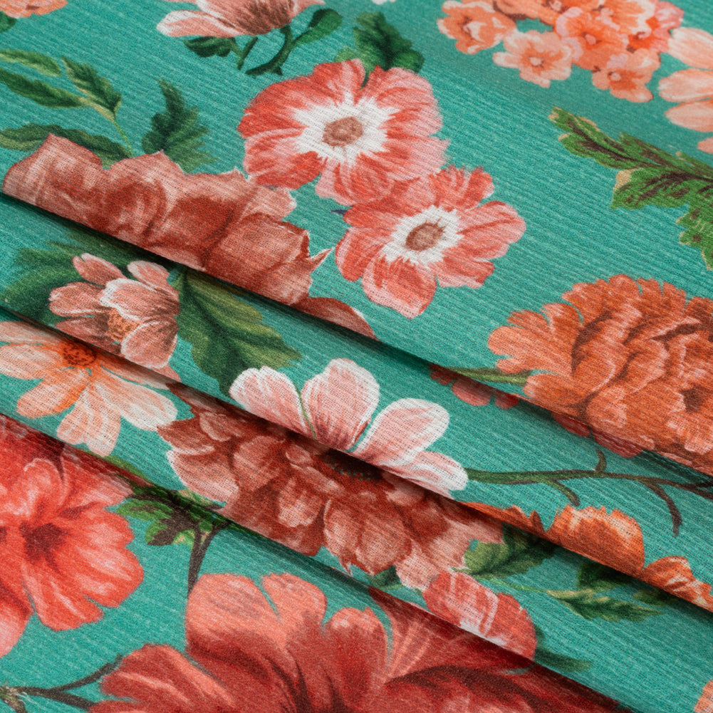 Mood Exclusive Teal Fluent in Love Slubbed Gauzy Cotton Woven Folded Mood Exclusive Teal Fluent in Love Slubbed Gauzy Cotton Woven Folded