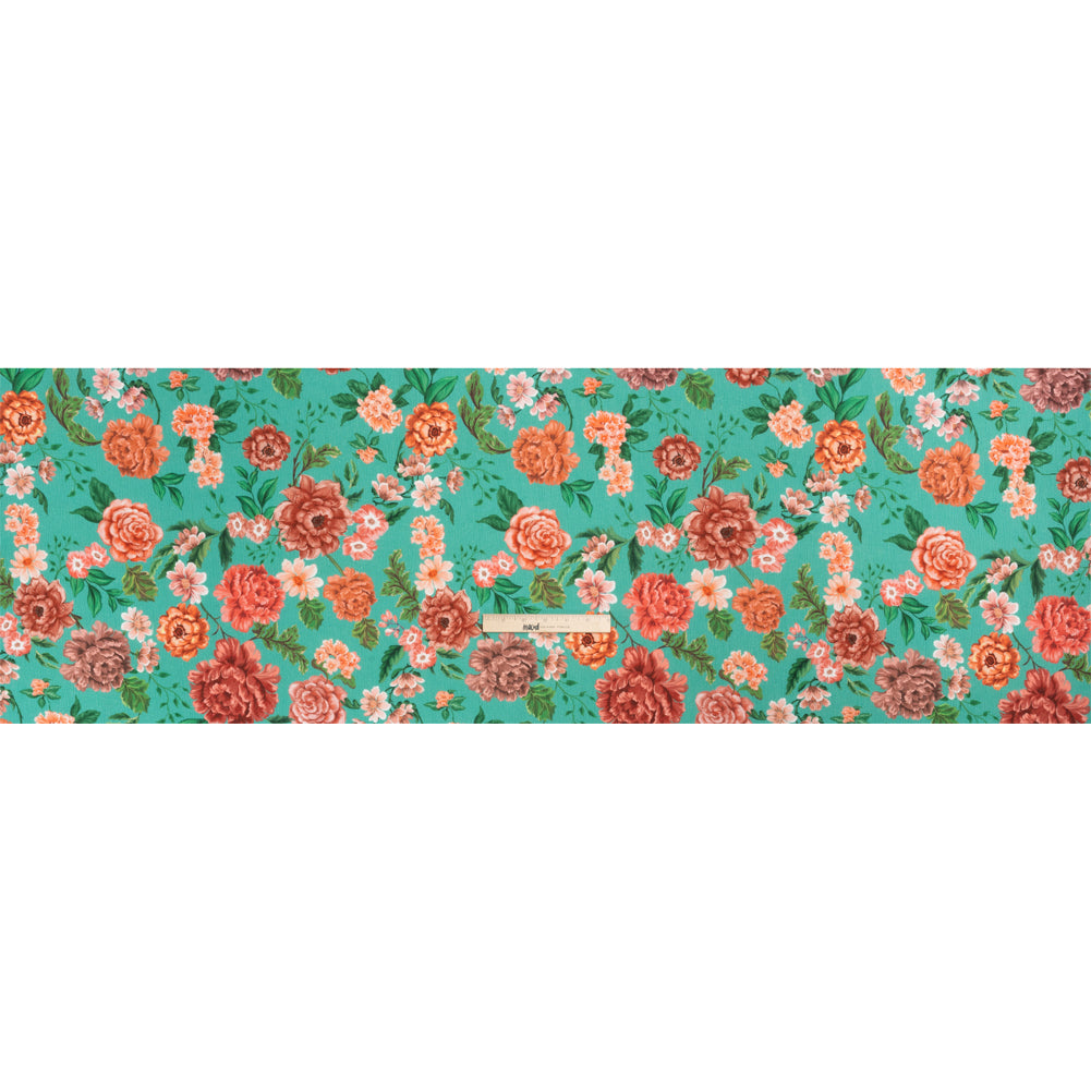 Mood Exclusive Teal Fluent in Love Slubbed Gauzy Cotton Woven Full Mood Exclusive Teal Fluent in Love Slubbed Gauzy Cotton Woven Full