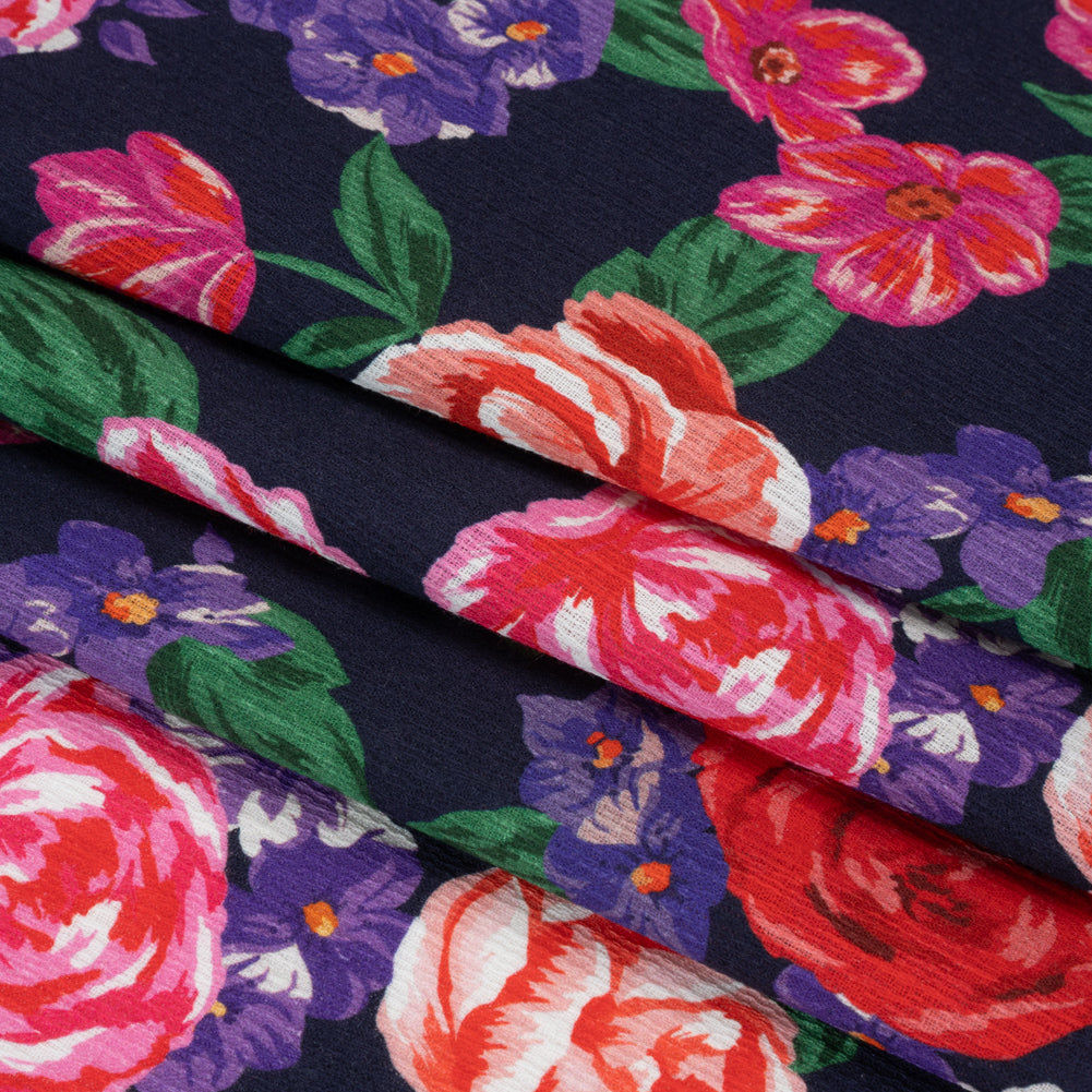 Mood Exclusive Navy Suitor's Pursuit Slubbed Gauzy Cotton Woven Folded Mood Exclusive Navy Suitor's Pursuit Slubbed Gauzy Cotton Woven Folded