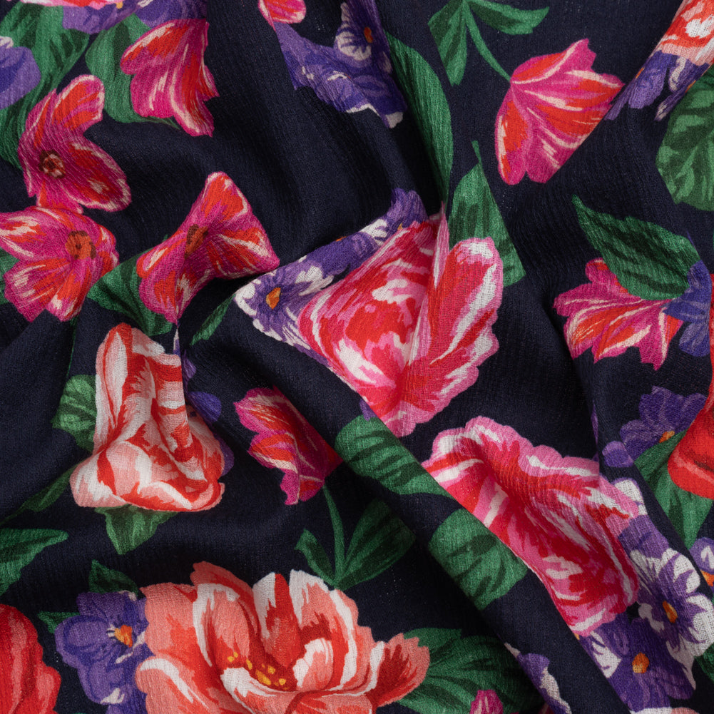 Mood Exclusive Navy Suitor's Pursuit Slubbed Gauzy Cotton Woven Mood Exclusive Navy Suitor's Pursuit Slubbed Gauzy Cotton Woven