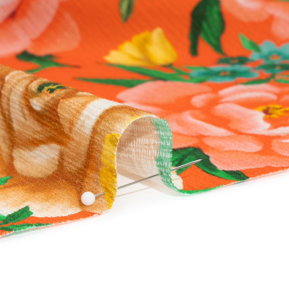 Mood Exclusive Orange Rose Dawn Slubbed Gauzy Cotton Woven Detail Mood Exclusive Orange Rose Dawn Slubbed Gauzy Cotton Woven Detail