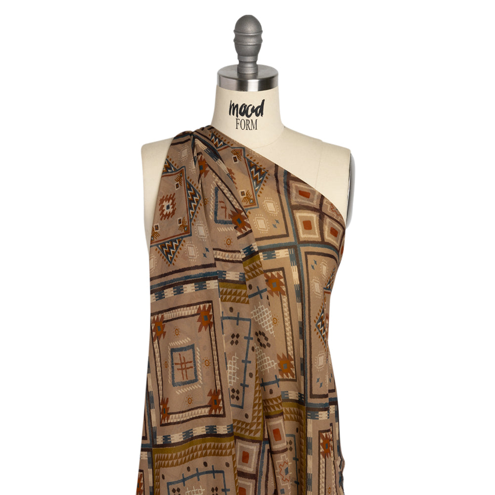 Mood Exclusive Taupe Anything But Deserted Viscose Chiffon Detail Mood Exclusive Taupe Anything But Deserted Viscose Chiffon Detail