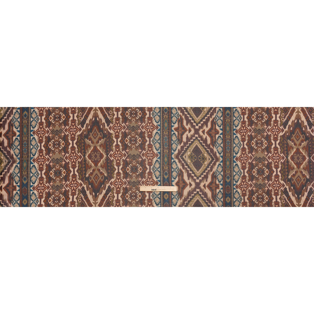 Mood Exclusive Rust Maze Markings Viscose Chiffon Drape Mood Exclusive Rust Maze Markings Viscose Chiffon Drape