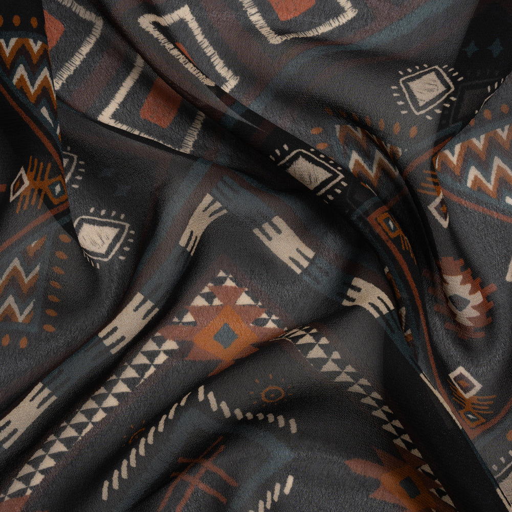 Mood Exclusive Black Anything But Deserted Viscose Chiffon Mood Exclusive Black Anything But Deserted Viscose Chiffon