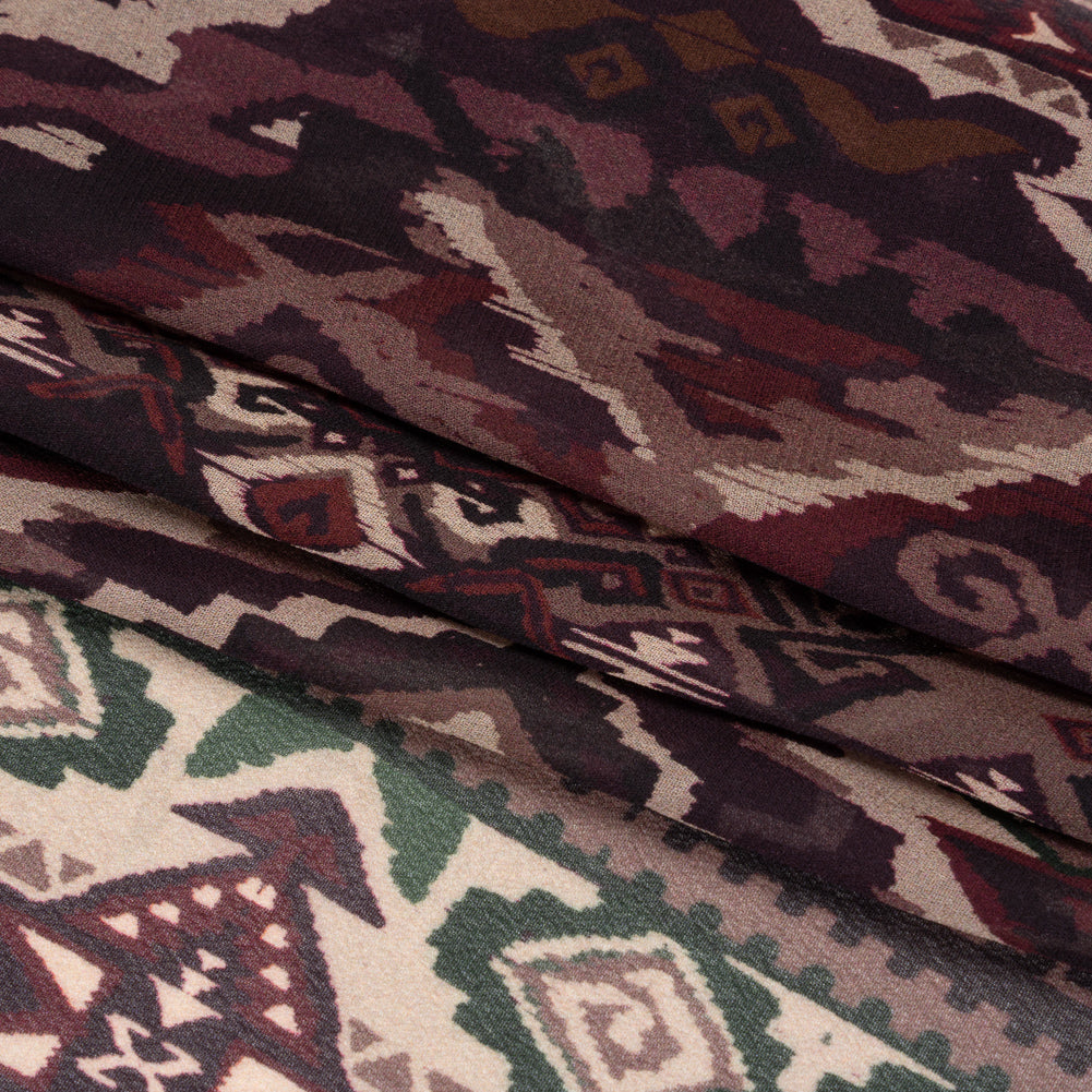 Mood Exclusive Plum Maze Markings Viscose Chiffon Full Mood Exclusive Plum Maze Markings Viscose Chiffon Full
