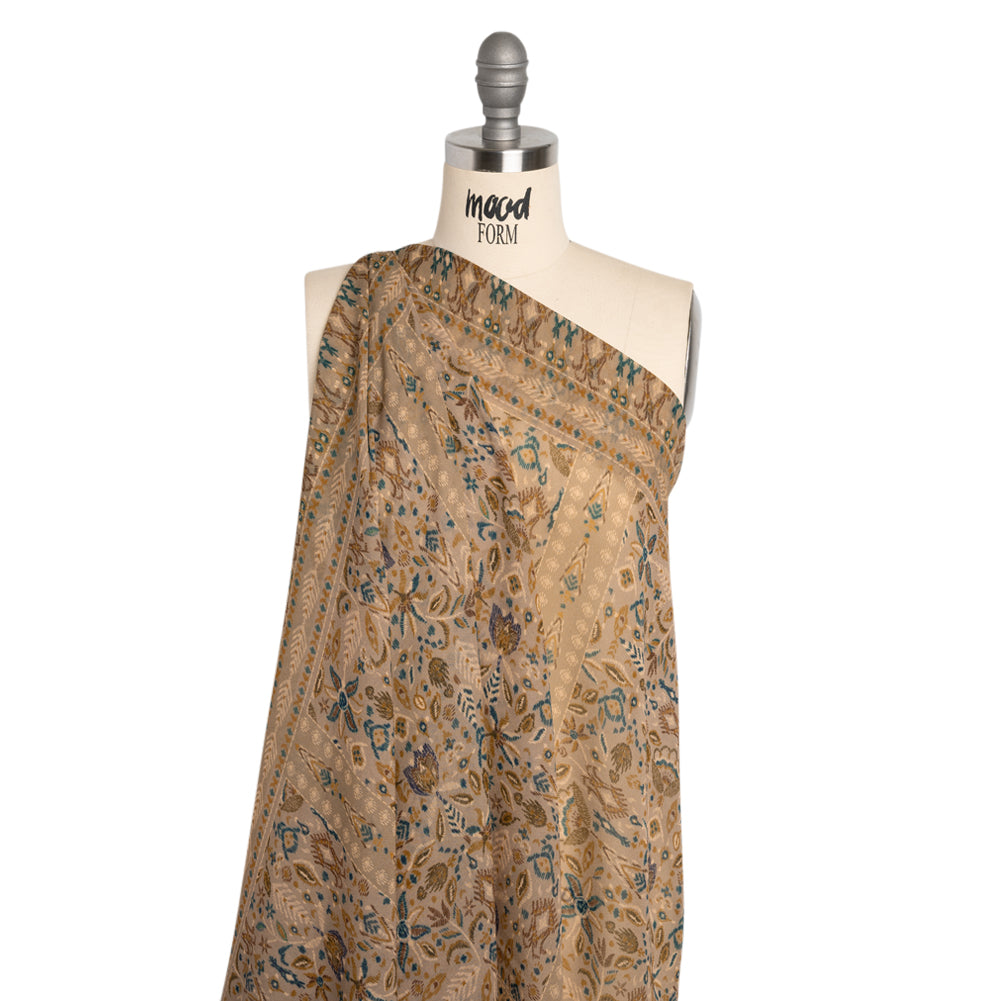 Mood Exclusive Beige My Embroidered Life Viscose Chiffon Panel Detail Mood Exclusive Beige My Embroidered Life Viscose Chiffon Panel Detail