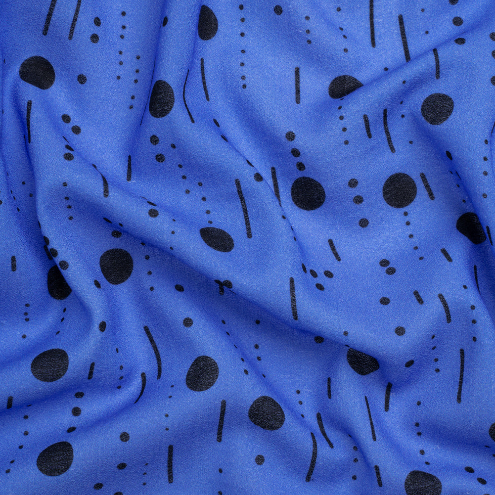 Mood Exclusive Blue Dot-Dash Decode Cotton Crepe Mood Exclusive Blue Dot-Dash Decode Cotton Crepe