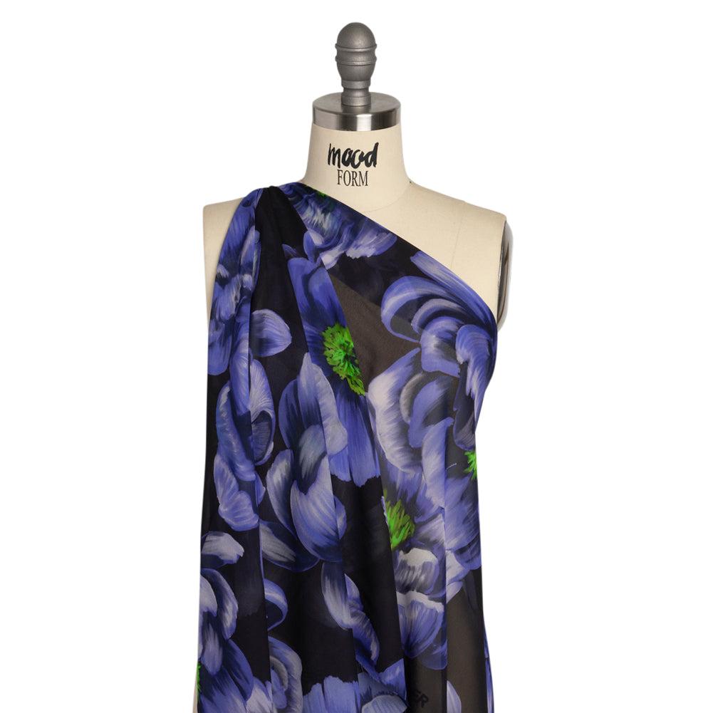 Mood Exclusive Purple Blooming Brilliance Viscose Chiffon Detail Mood Exclusive Purple Blooming Brilliance Viscose Chiffon Detail