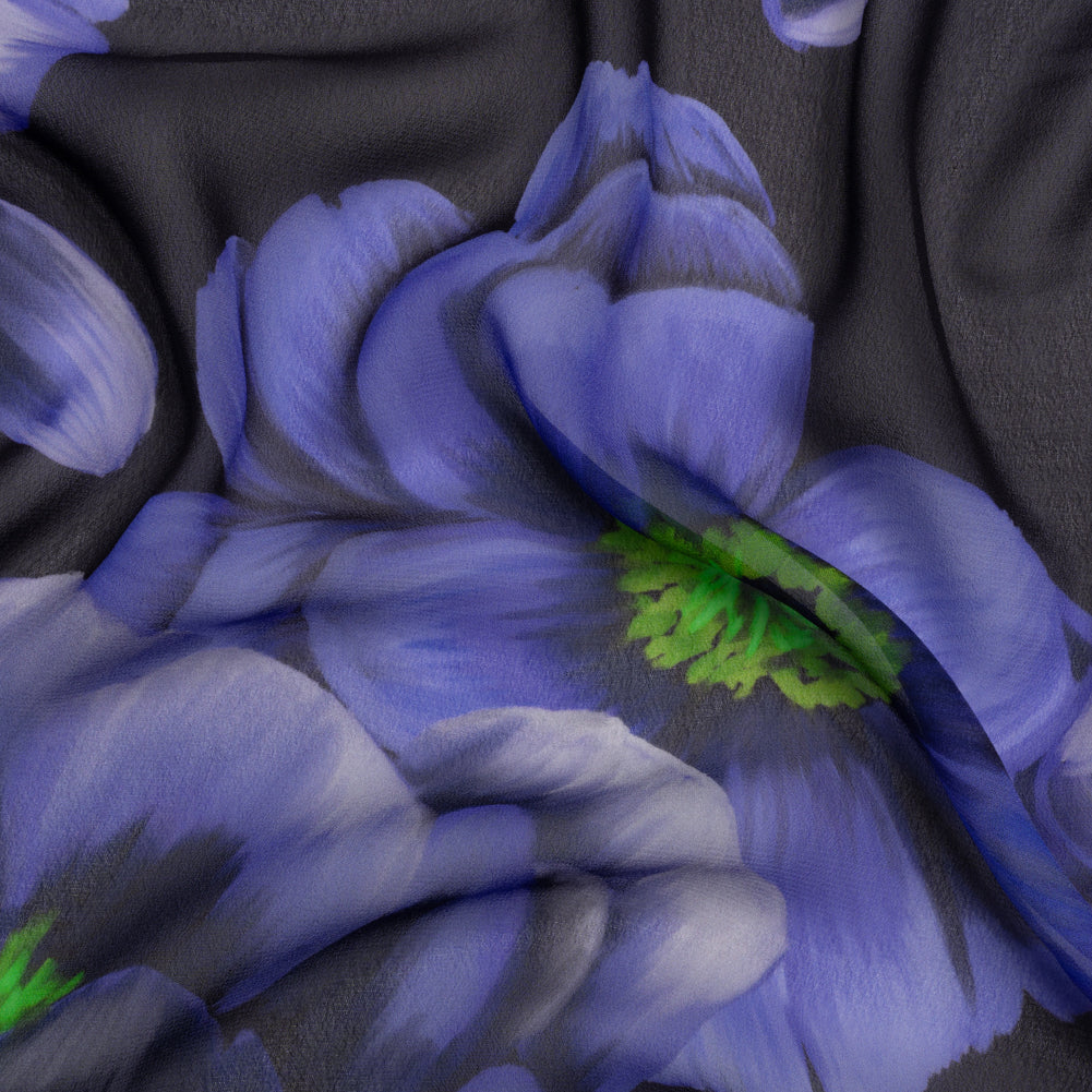 Mood Exclusive Purple Blooming Brilliance Viscose Chiffon Mood Exclusive Purple Blooming Brilliance Viscose Chiffon