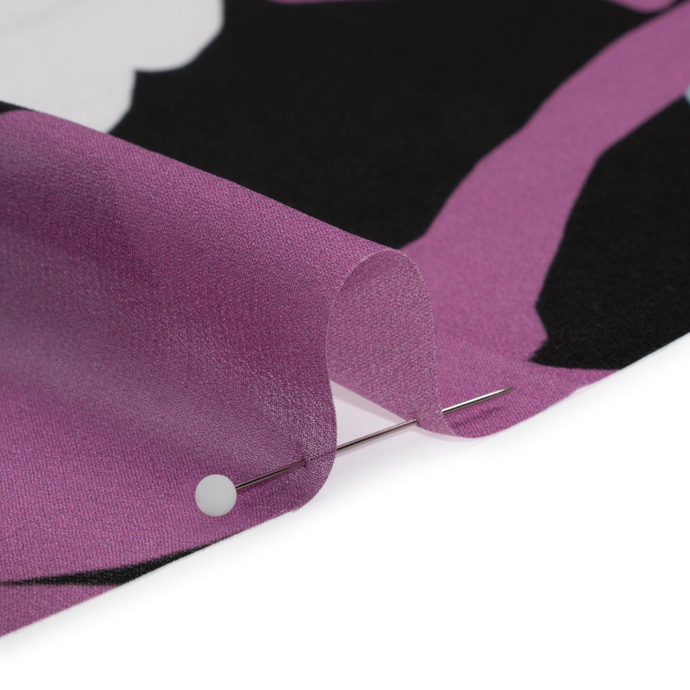 Mood Exclusive Black Garden Giants Viscose Chiffon Folded Mood Exclusive Black Garden Giants Viscose Chiffon Folded