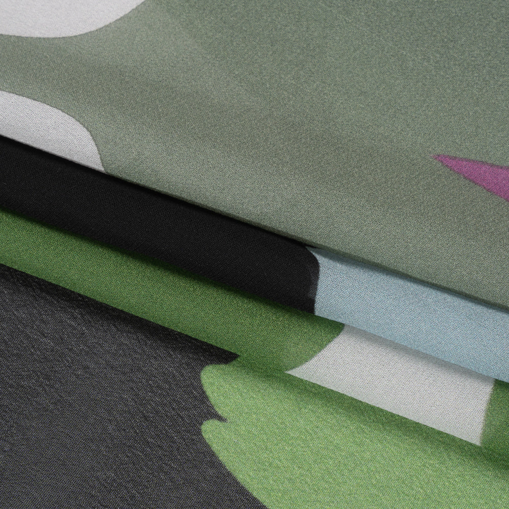 Mood Exclusive Black Garden Giants Viscose Chiffon Full Mood Exclusive Black Garden Giants Viscose Chiffon Full