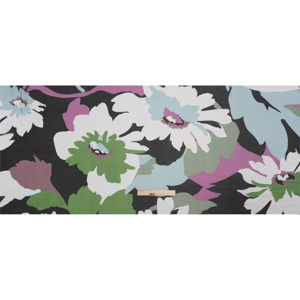 Mood Exclusive Black Garden Giants Viscose Chiffon Drape Mood Exclusive Black Garden Giants Viscose Chiffon Drape