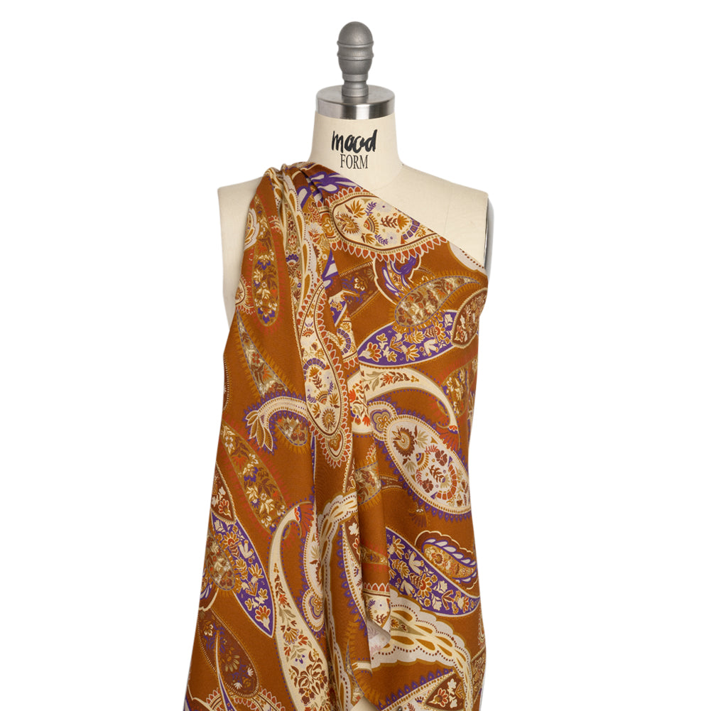 Mood Exclusive Brown Sugar Plum Viscose Twill Detail Mood Exclusive Brown Sugar Plum Viscose Twill Detail