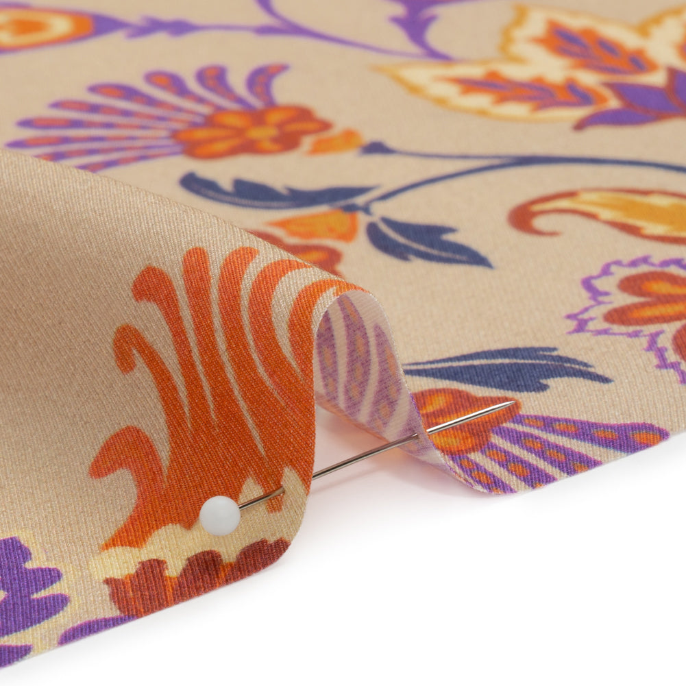 Mood Exclusive Beige Nutmeg Meadow Sustainable Viscose and Polyester Twill Folded Mood Exclusive Beige Nutmeg Meadow Sustainable Viscose and Polyester Twill Folded