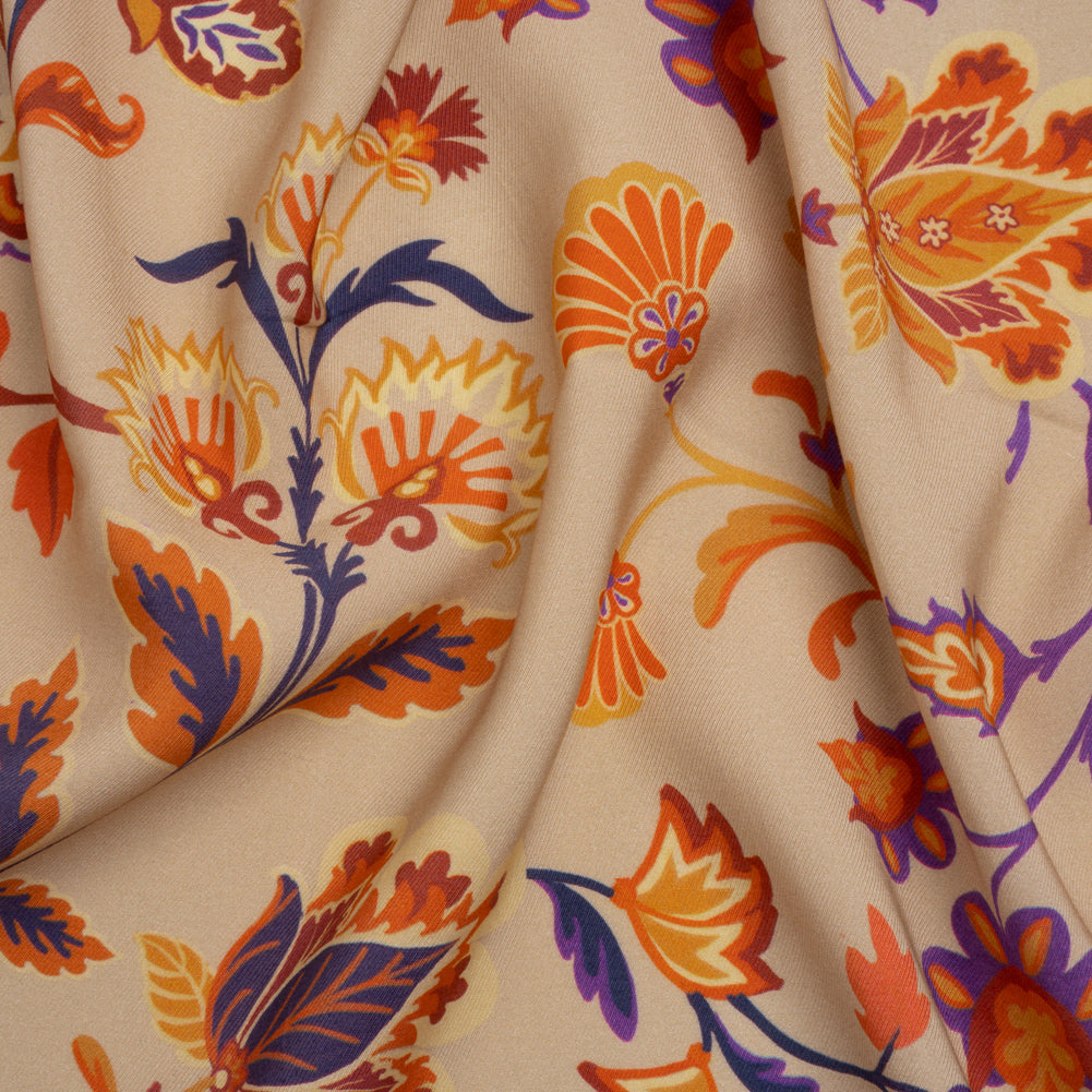 Mood Exclusive Beige Nutmeg Meadow Sustainable Viscose and Polyester Twill Mood Exclusive Beige Nutmeg Meadow Sustainable Viscose and Polyester Twill