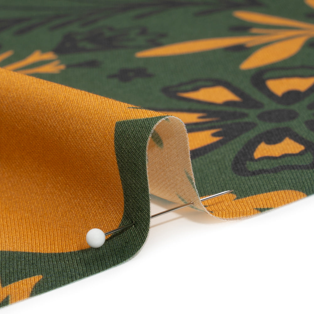Mood Exclusive Green Feathered Folklore Sustainable Viscose and Polyester Twill Folded Mood Exclusive Green Feathered Folklore Sustainable Viscose and Polyester Twill Folded