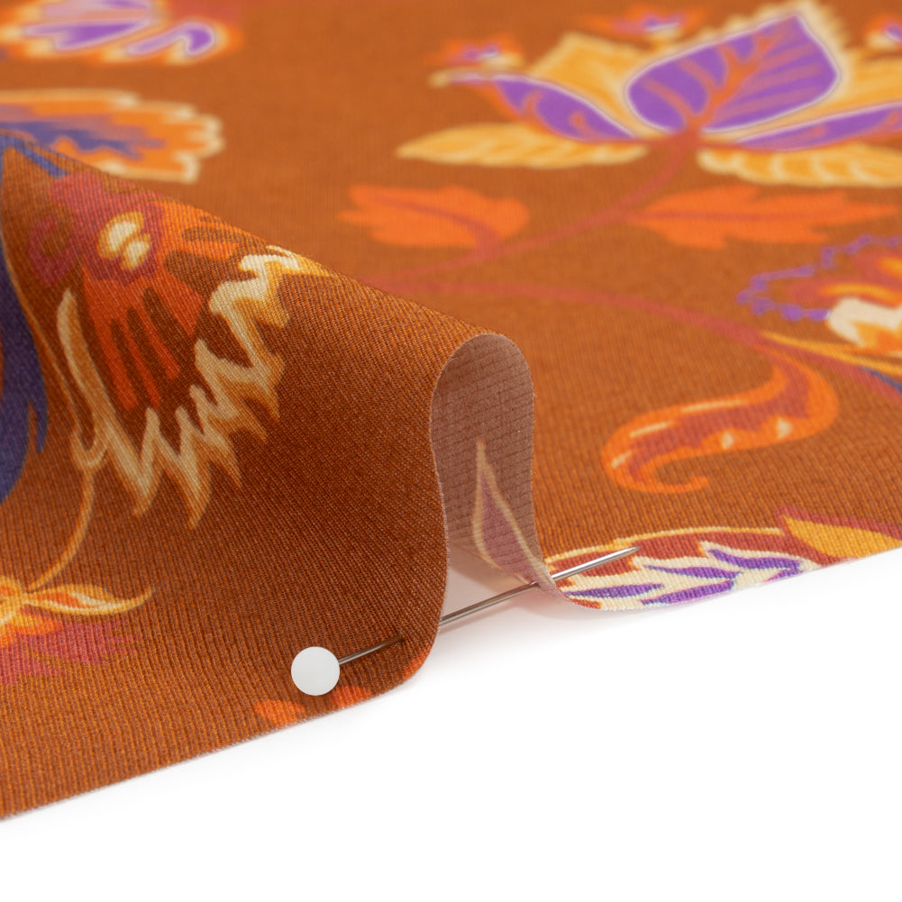 Mood Exclusive Brown Nutmeg Meadow Sustainable Viscose and Polyester Twill Folded Mood Exclusive Brown Nutmeg Meadow Sustainable Viscose and Polyester Twill Folded