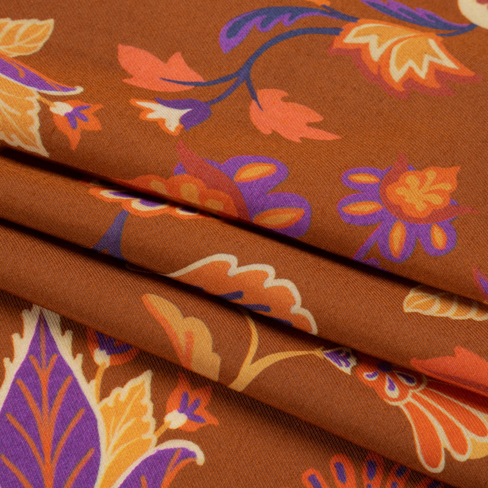 Mood Exclusive Brown Nutmeg Meadow Sustainable Viscose and Polyester Twill Full Mood Exclusive Brown Nutmeg Meadow Sustainable Viscose and Polyester Twill Full