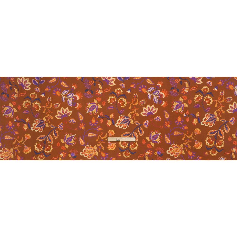Mood Exclusive Brown Nutmeg Meadow Sustainable Viscose and Polyester Twill Drape Mood Exclusive Brown Nutmeg Meadow Sustainable Viscose and Polyester Twill Drape
