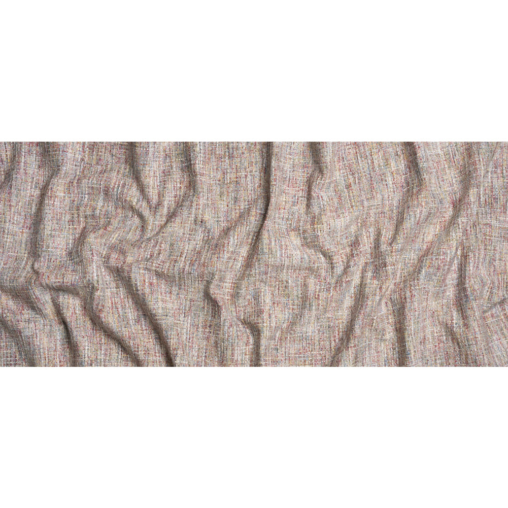 Pink, Blue and Cream Mottled Chenille Tweed Full Pink, Blue and Cream Mottled Chenille Tweed Full