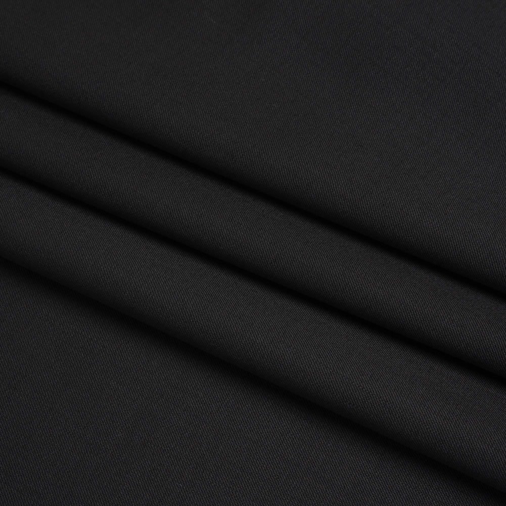 Super 120 Merino Wool Suiting - Black - Finn Collection Folded Super 120 Merino Wool Suiting - Black - Finn Collection Folded