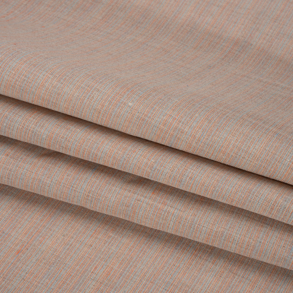 Blue, Red and Yellow Striated Lightweight Linen Woven Folded Blue, Red and Yellow Striated Lightweight Linen Woven Folded