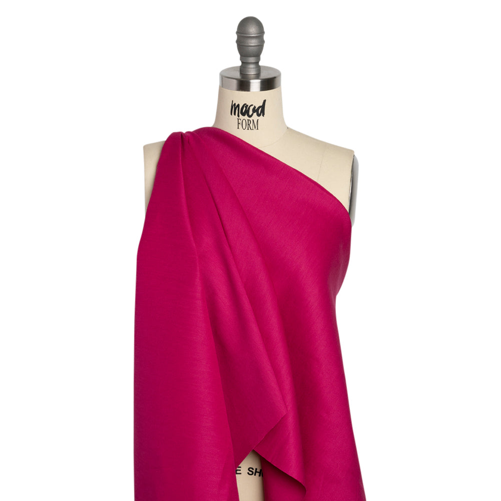 Stretch Linen Woven - Raspberry - Asturias Collection - Drape Stretch Linen Woven - Raspberry - Asturias Collection - Drape