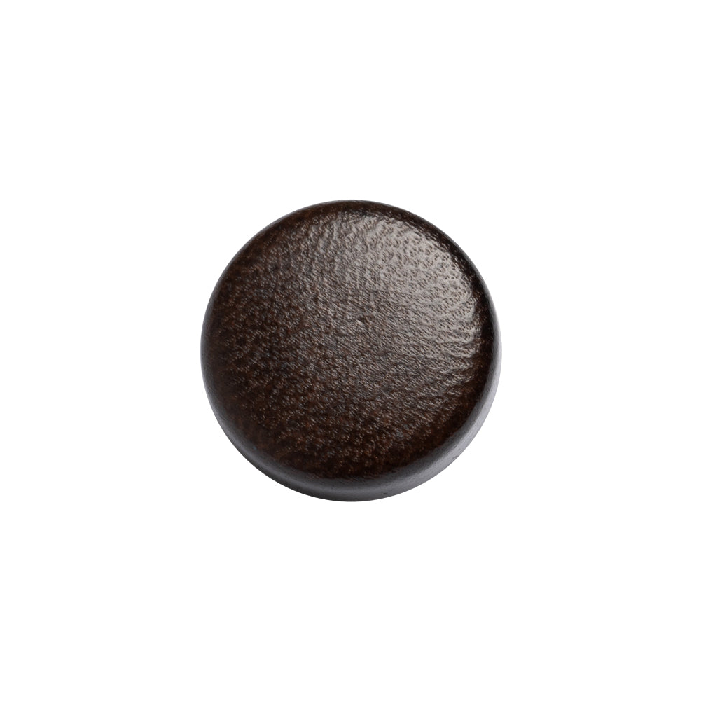 Italian Brown Flat Top Leather Shank Back Button - 28L/18mm Italian Brown Flat Top Leather Shank Back Button - 28L/18mm
