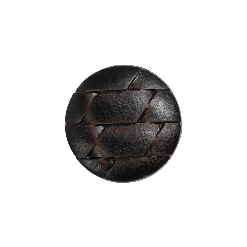 Italian Brown Geometric Engraved Shank Back Plastic Button - 32L/20mm Italian Brown Geometric Engraved Shank Back Plastic Button - 32L/20mm