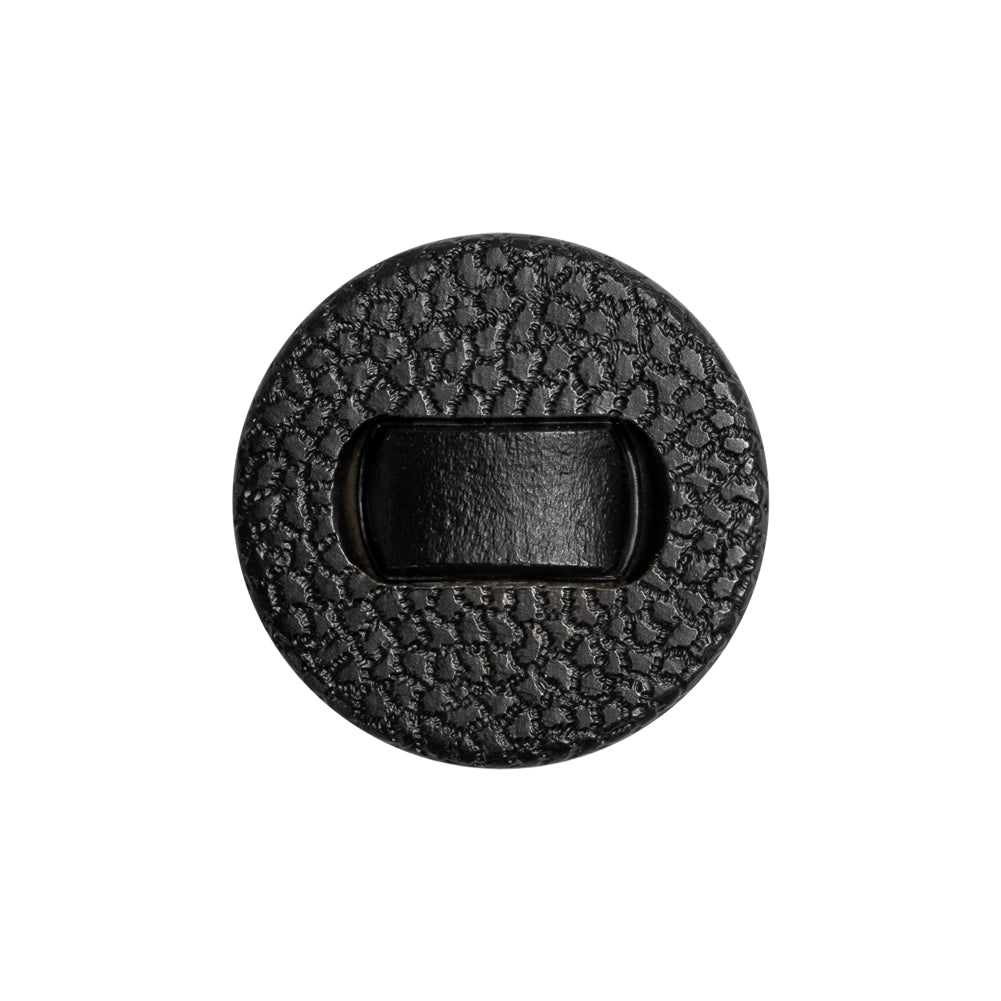 Black Leather Look Plastic Shank Back Button - 36L/23mm Black Leather Look Plastic Shank Back Button - 36L/23mm