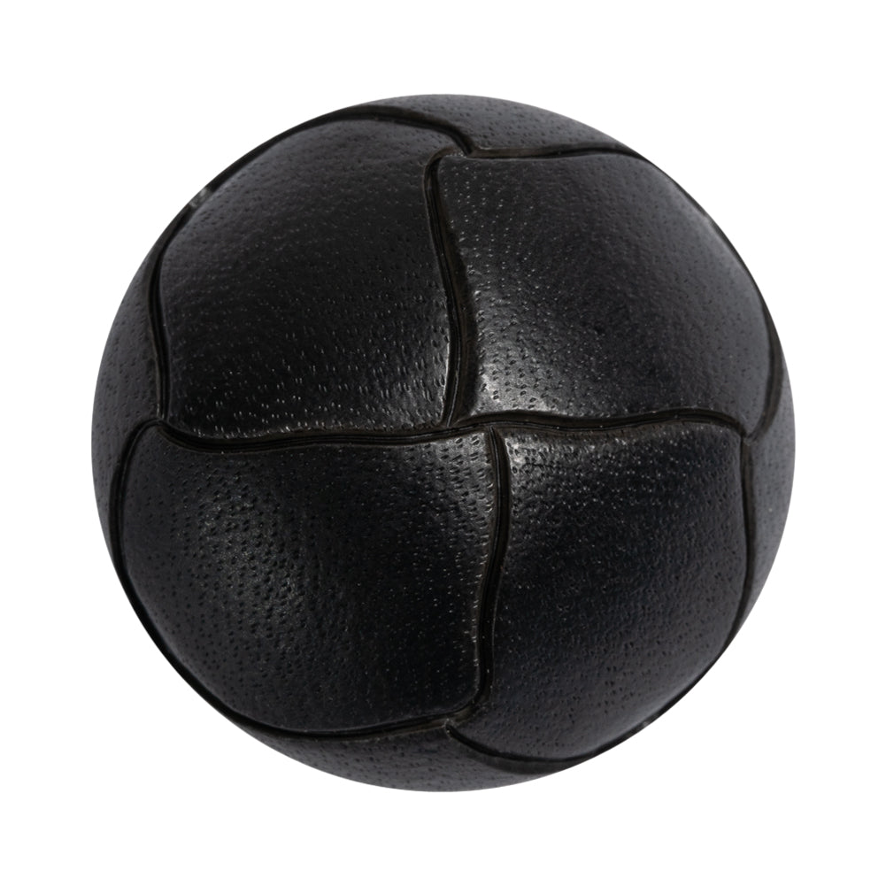 Black Leather-Look Knot Etched Domed Plastic Shank-Back Button - 50L/32mm Black Leather-Look Knot Etched Domed Plastic Shank-Back Button - 50L/32mm