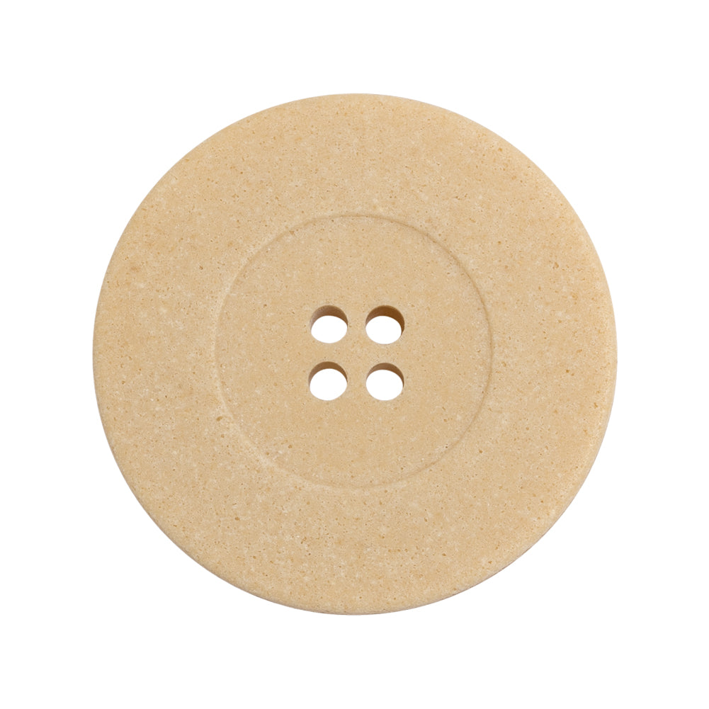 Beige Speckled Wide Rim Plastic 4-Hole Button - 45L/29mm Beige Speckled Wide Rim Plastic 4-Hole Button - 45L/29mm