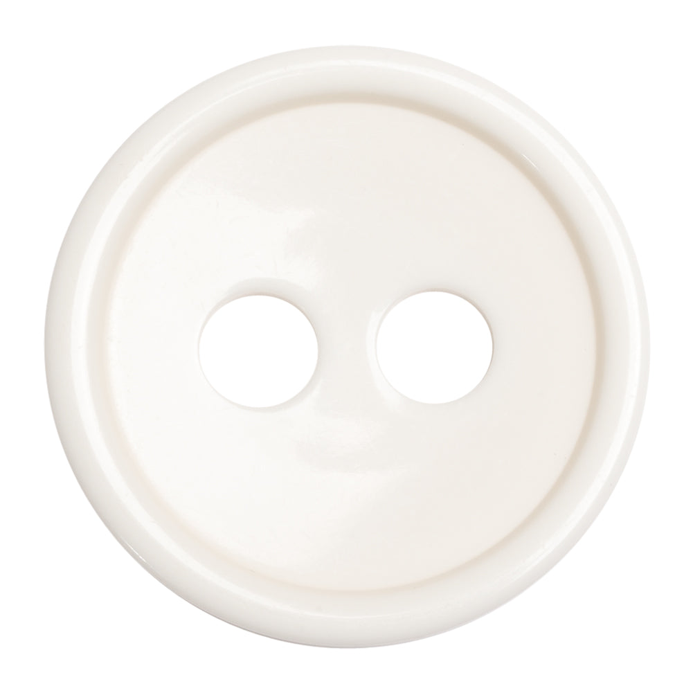 White Plastic 2-Hole Button - 60L/38mm White Plastic 2-Hole Button - 60L/38mm