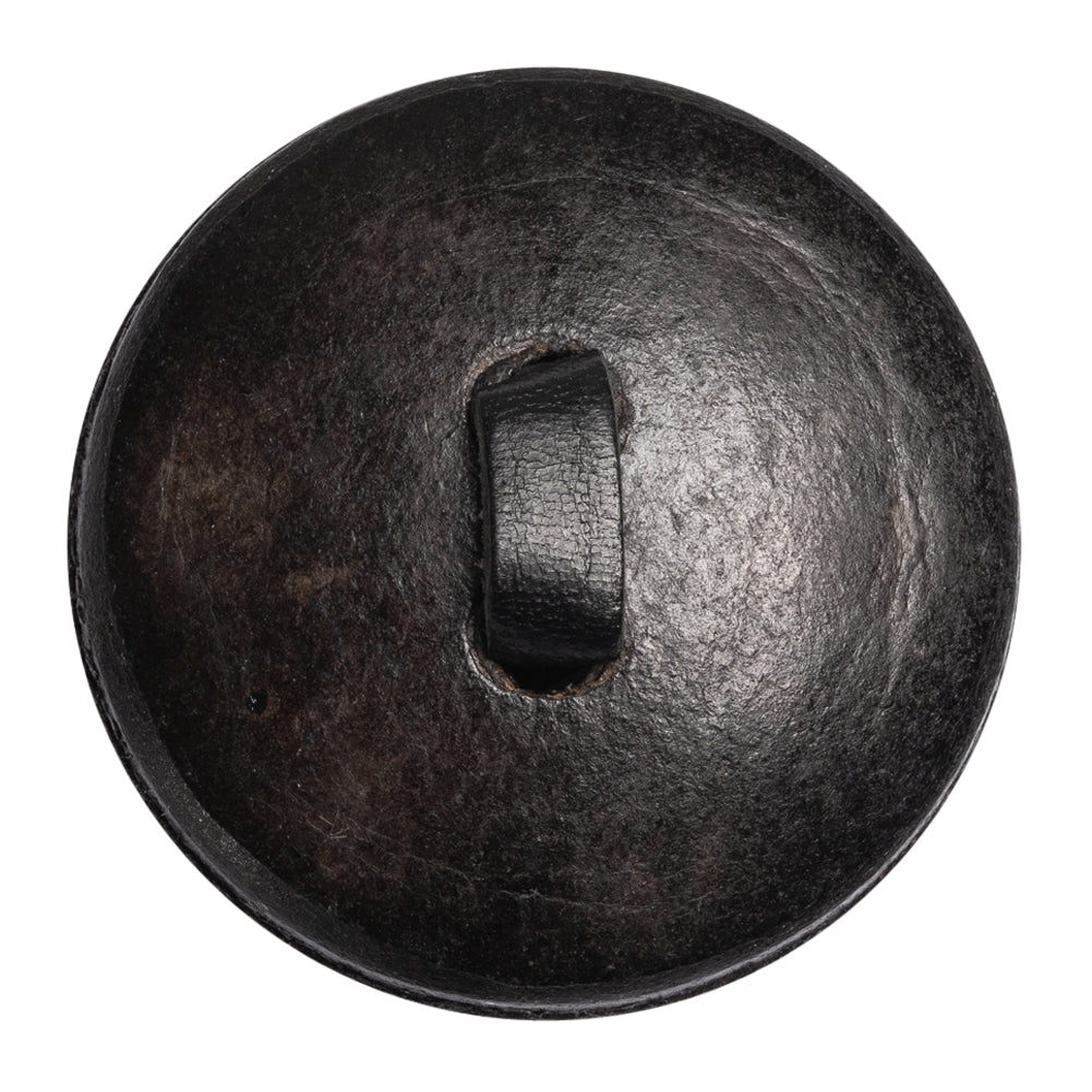 Black Knotted Leather Button - 60L/38mm Detail Black Knotted Leather Button - 60L/38mm Detail
