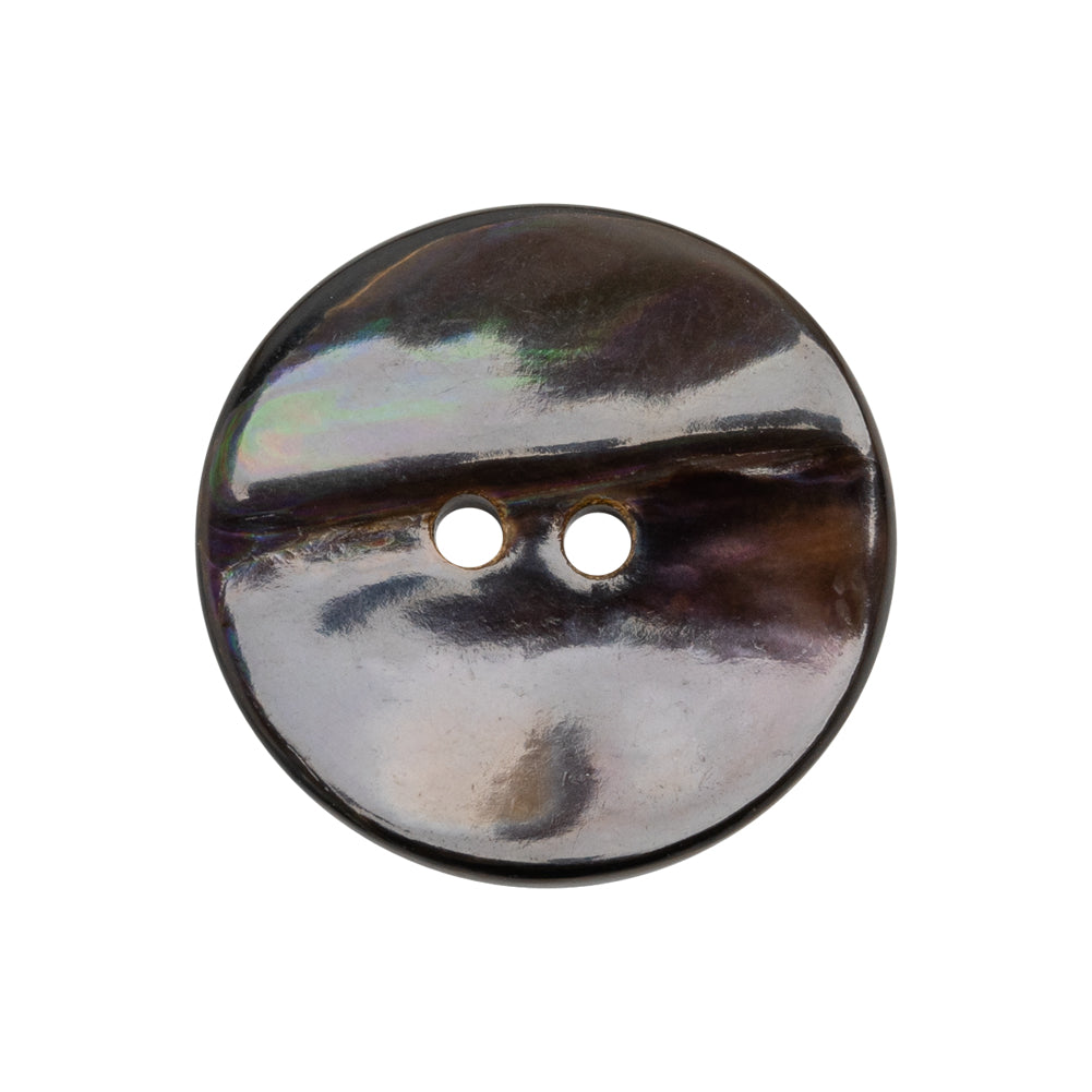 Iridescent Brown Organic Shell 2-Hole Button - 40L/25.5mm Iridescent Brown Organic Shell 2-Hole Button - 40L/25.5mm