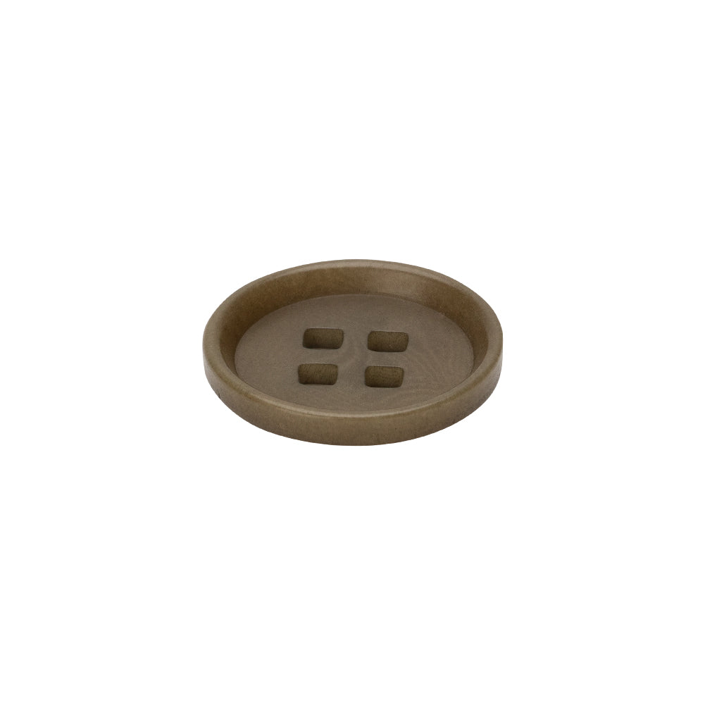Taupe Square Holes 4-Hole Plastic Button - 28L/18mm Folded Taupe Square Holes 4-Hole Plastic Button - 28L/18mm Folded