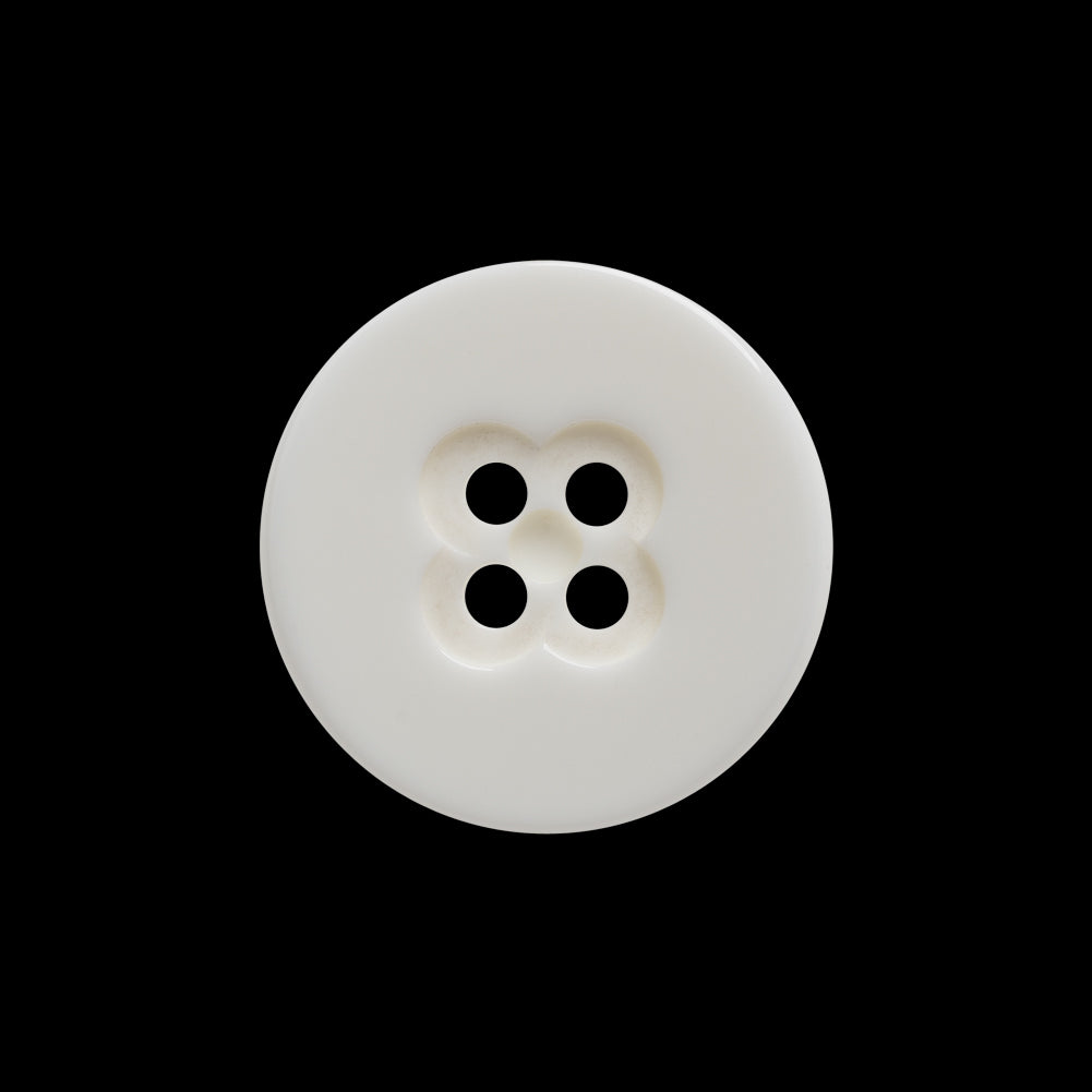 Off White Clover 4-Hole Plastic Button - 36L/23mm Off White Clover 4-Hole Plastic Button - 36L/23mm