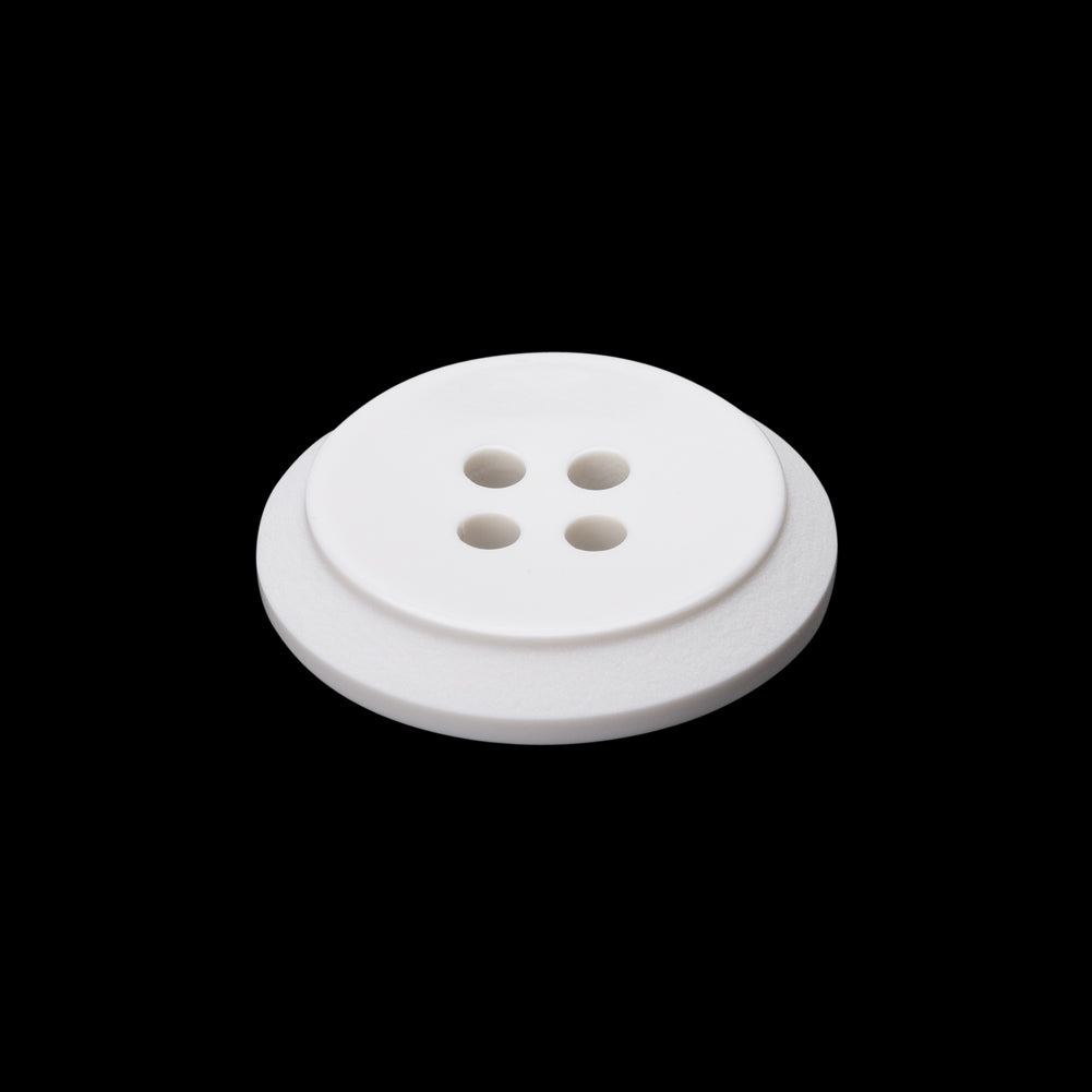 Pale Gray Raised Center Plastic 4-Hole Button - 36L/23mm Folded Pale Gray Raised Center Plastic 4-Hole Button - 36L/23mm Folded