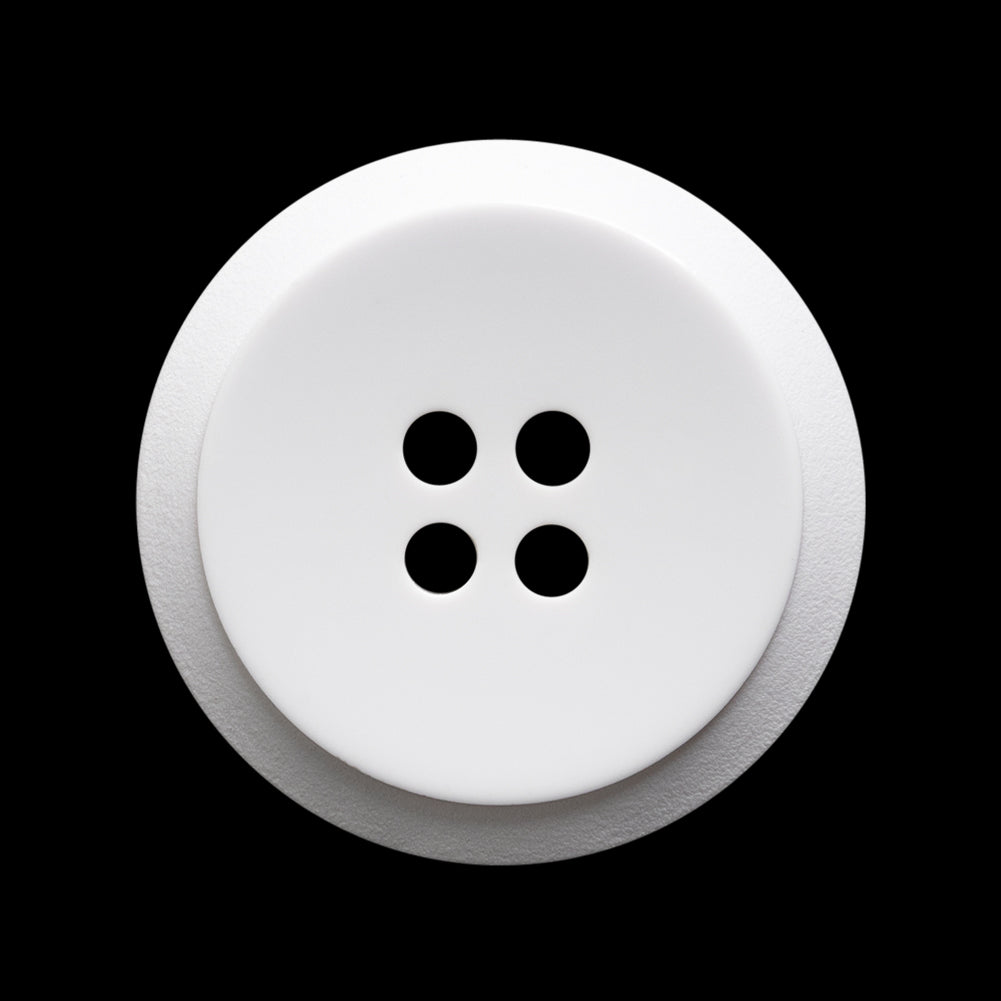 Pale Gray Raised Center Plastic 4-Hole Button - 44L/28mm Pale Gray Raised Center Plastic 4-Hole Button - 44L/28mm